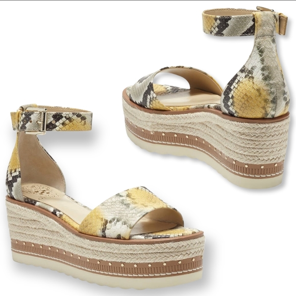 Vince Camuto Shoes - SOLD - VINCE CAMUTO Leather Wedge Summer Sandal Ladies 7.5